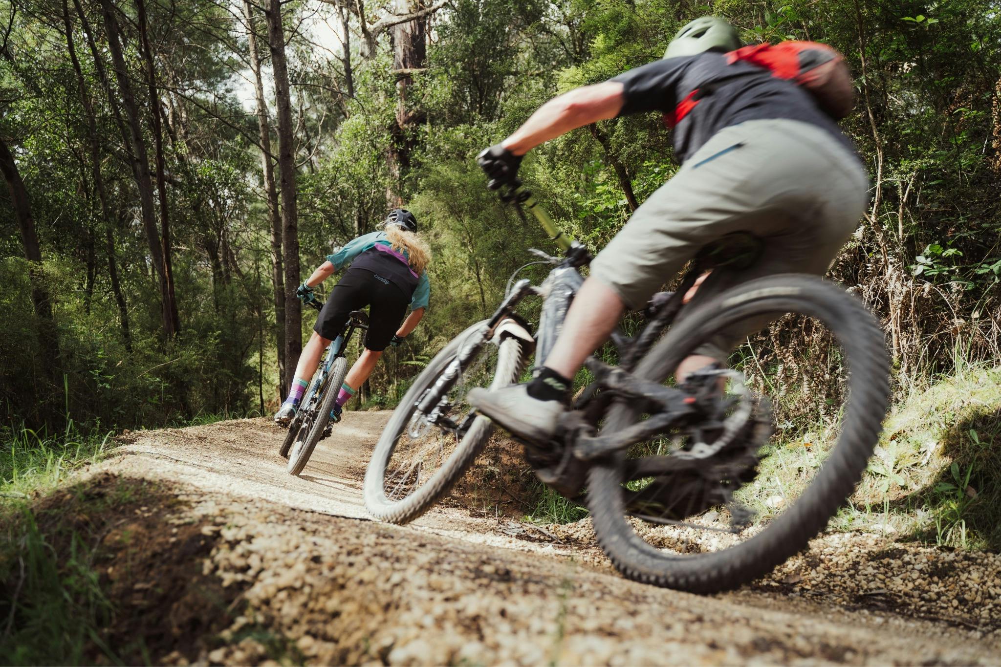 Two riders on bikes