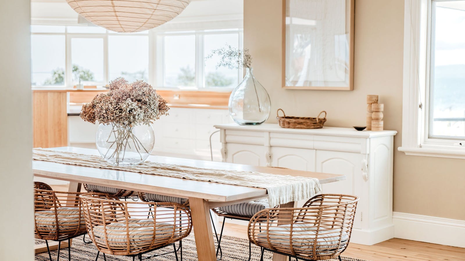 Dining room seats 8 guests