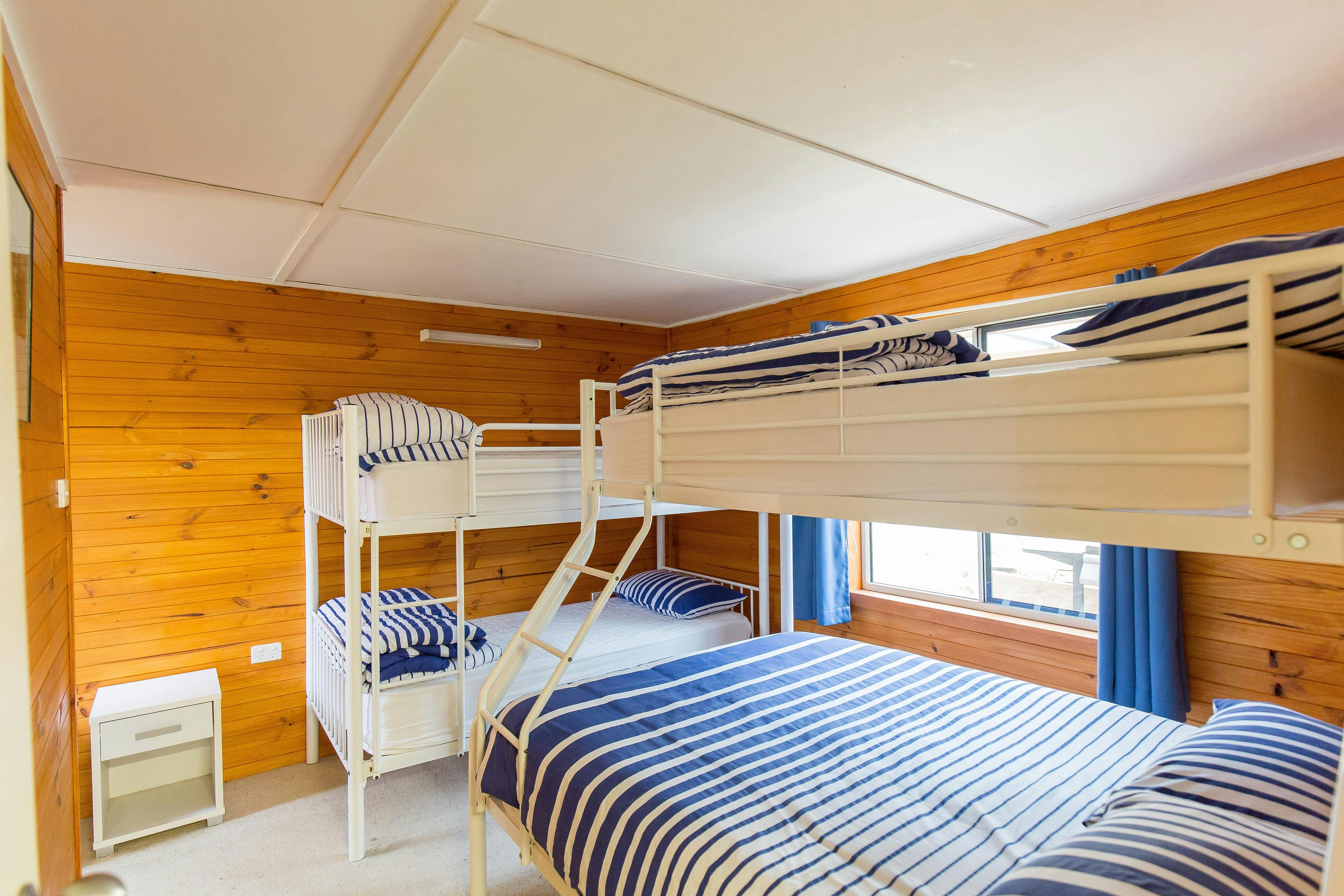 The Shack has a second bedroom that can sleep 5. It makes a for great space for families.