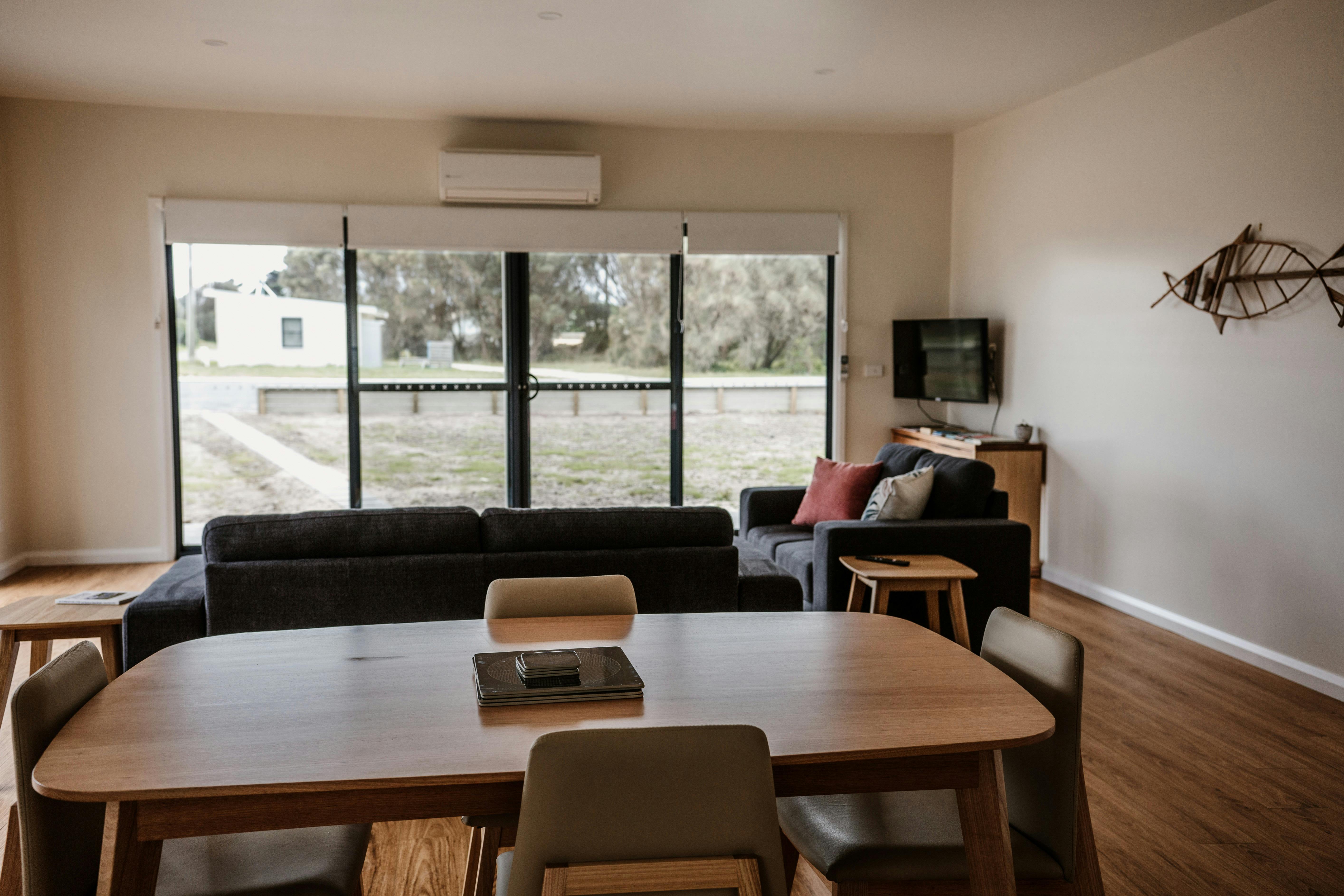 view from kitchen to outdoor