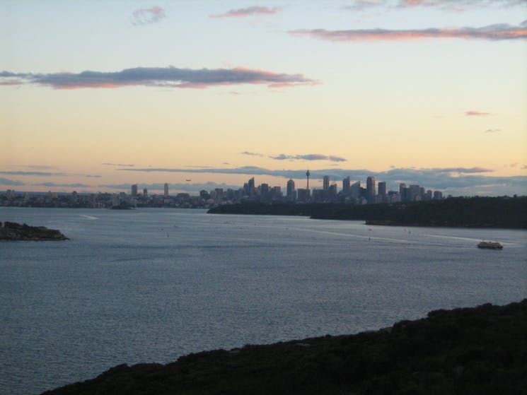 Looking up Port Jackson (Sydney Harbour) towards the Sydney CBD from North Head