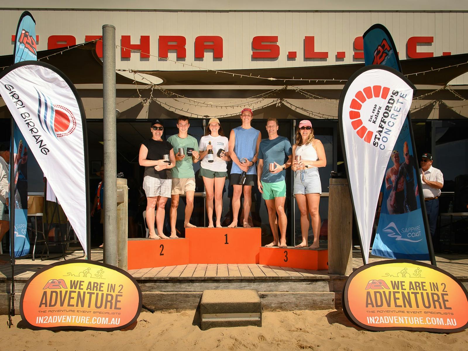 Winners on the podium