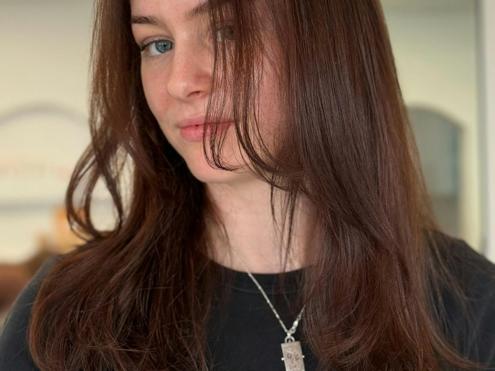 girl with red brown coloured hair
