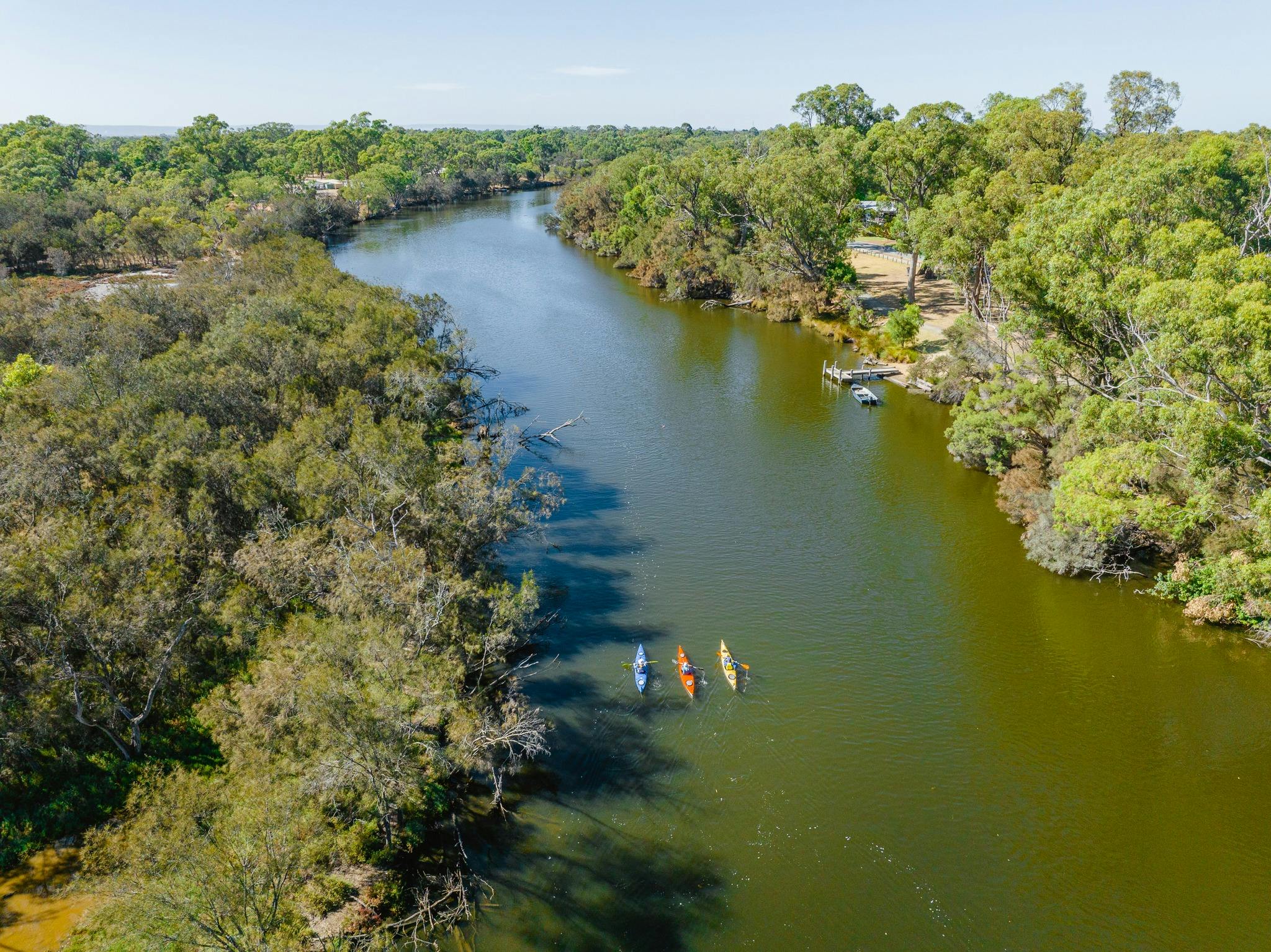 Kayaking on Serpentine River in Mandurah