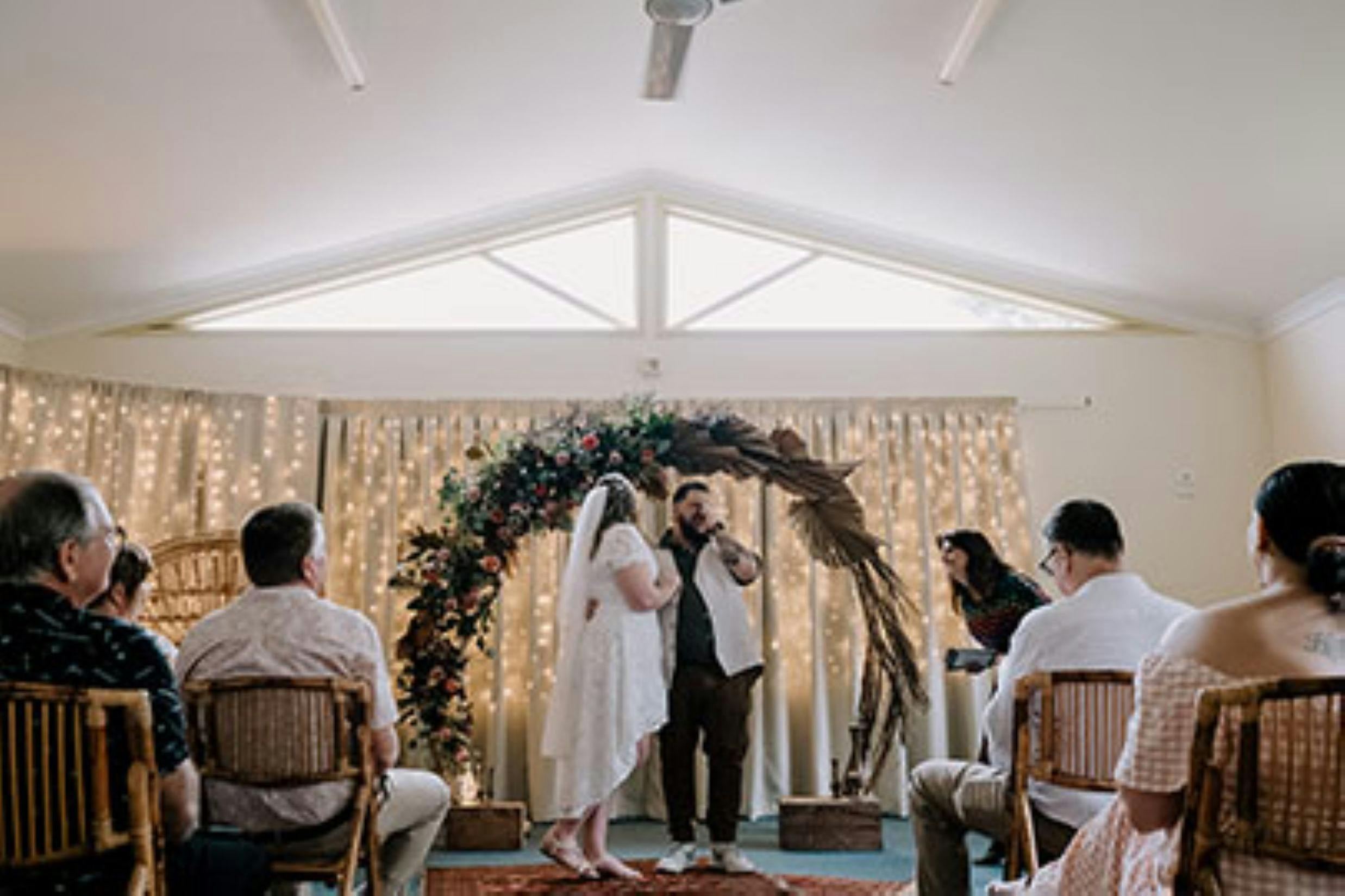 couple getting married within the venue