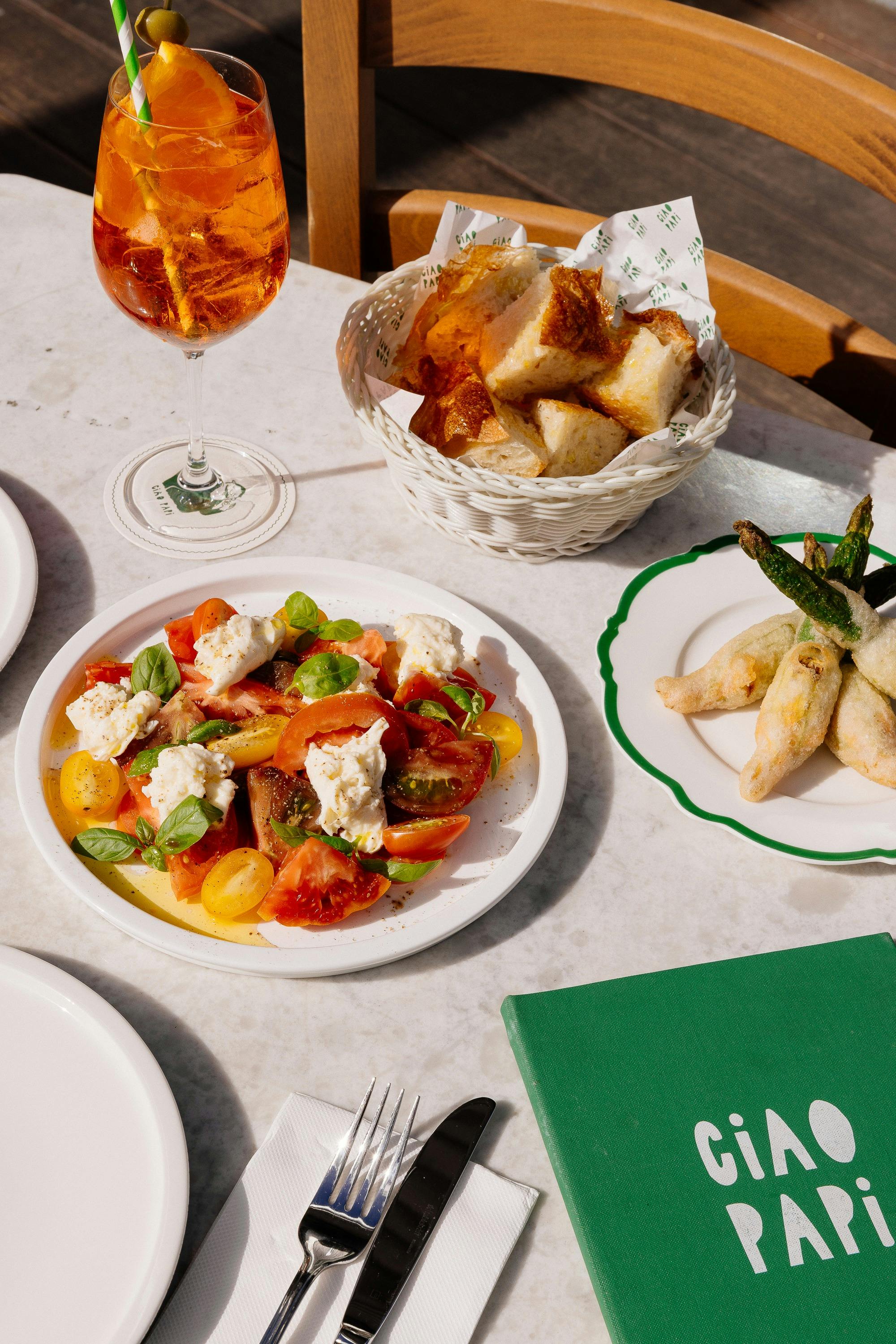 Ciao Papi dining spread