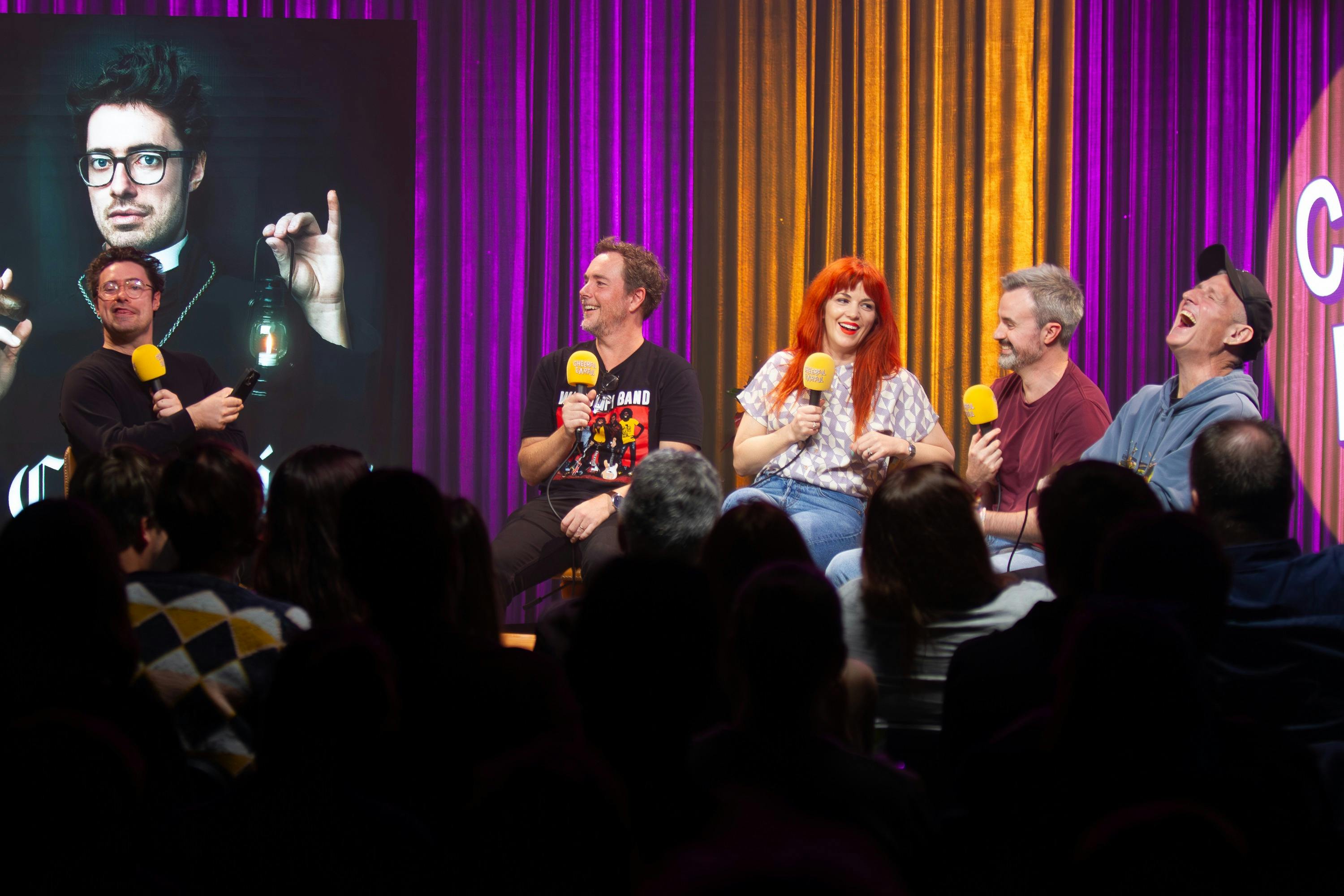 Cheerful Earful Podcast Festival live in front of audience