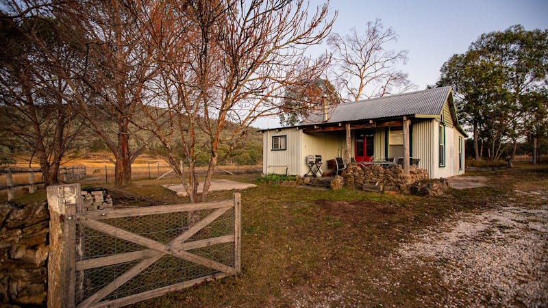 Ironbark Hut at sunset