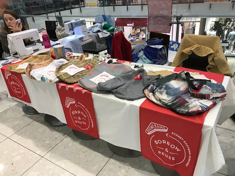Boomerang Bags display in local shopping mall