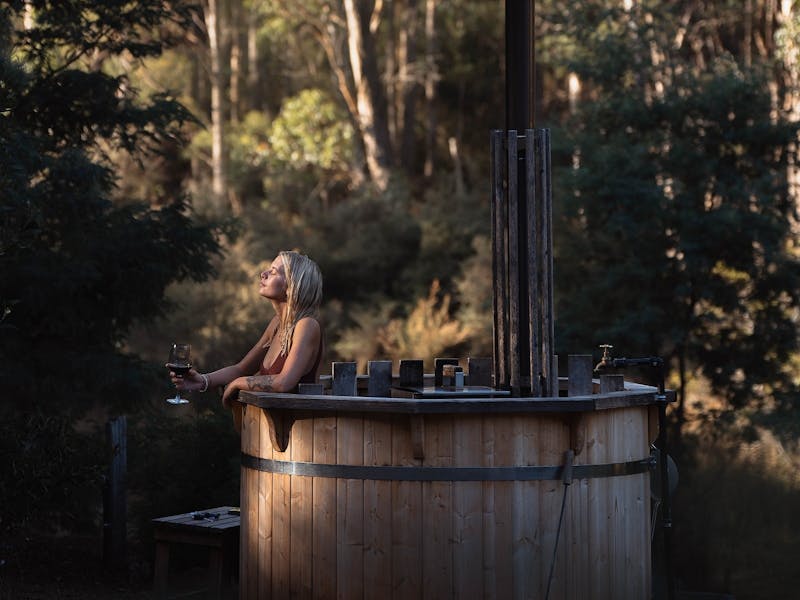 Cozy up this Off Season in our Wood Fired Hot Tub image