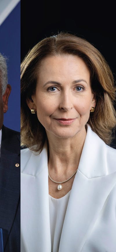 Rosie Batty AO, Professor Tom Calma AO and Virginia Haussegger AM
