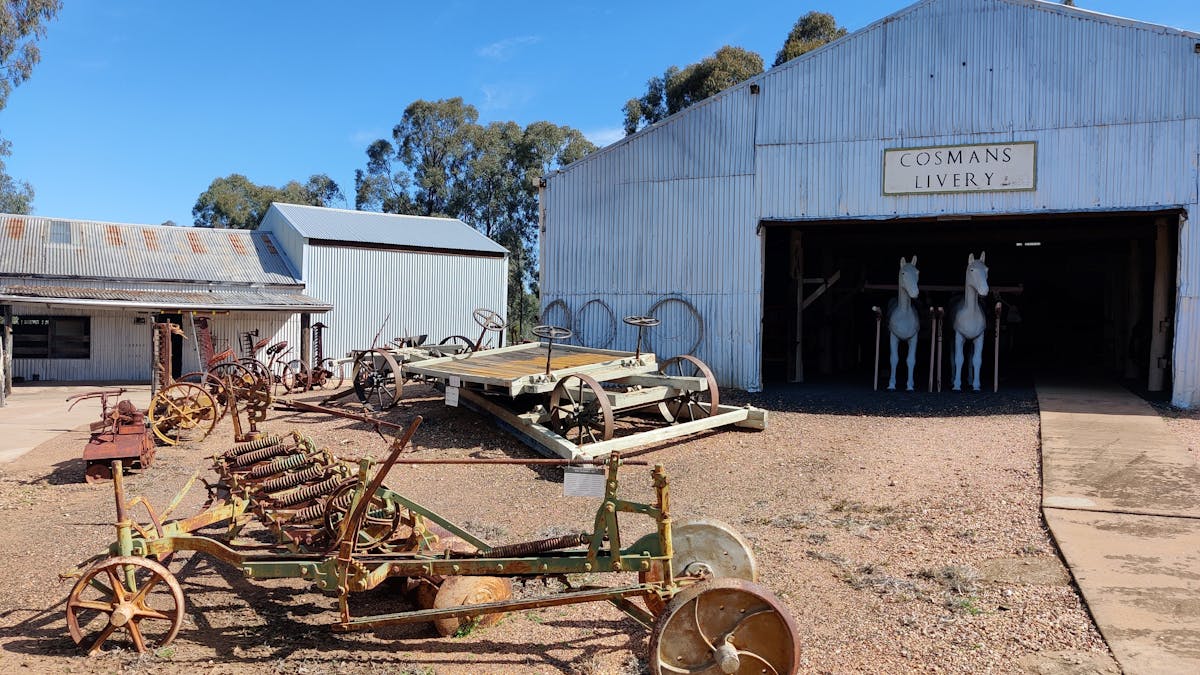Cosman's livery and shearing shed buildings at Clermont Historical Centre