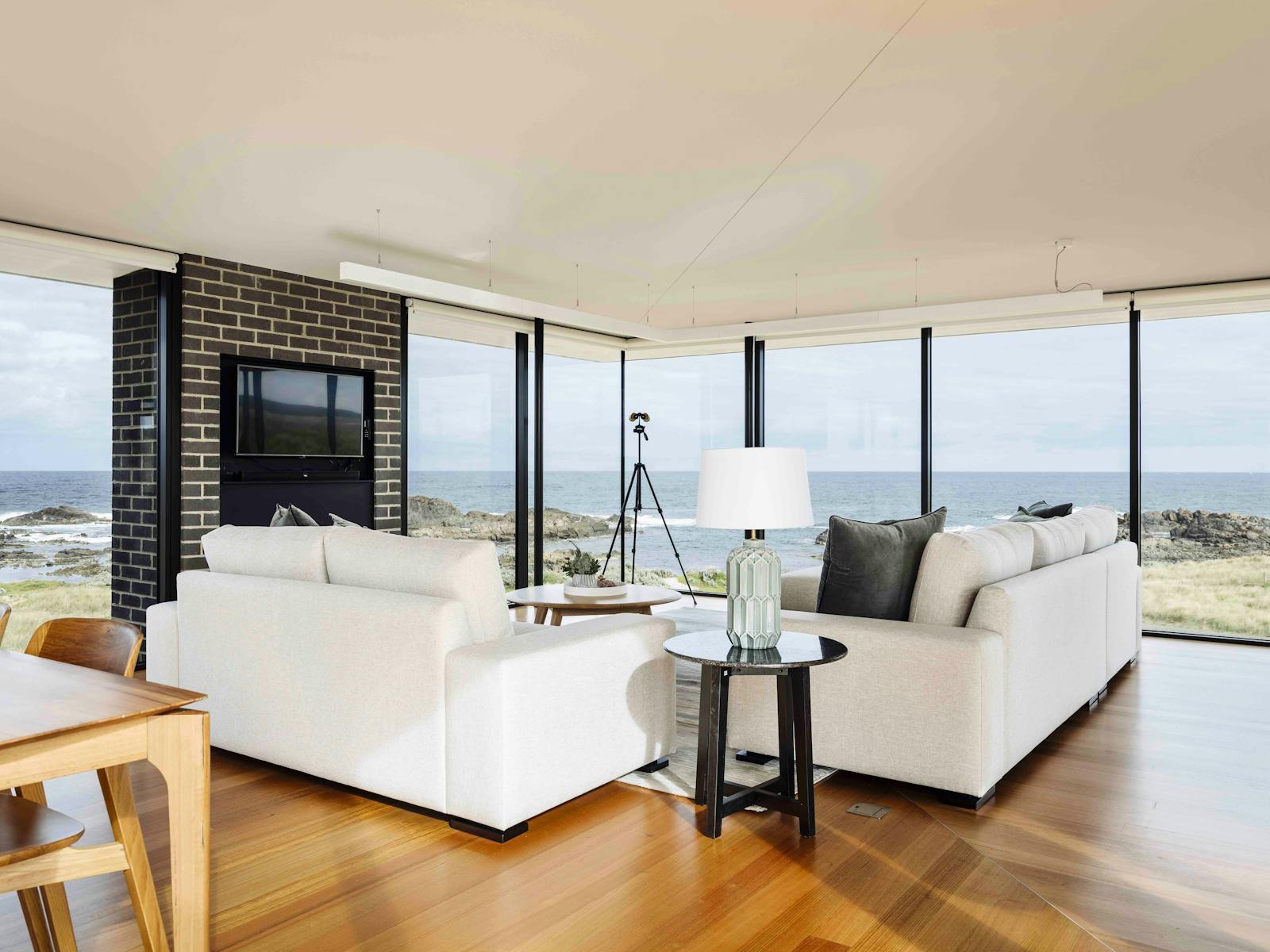 Spacious and comfortable living with bespoke furniture to relax in whilst enjoying the ocean views.