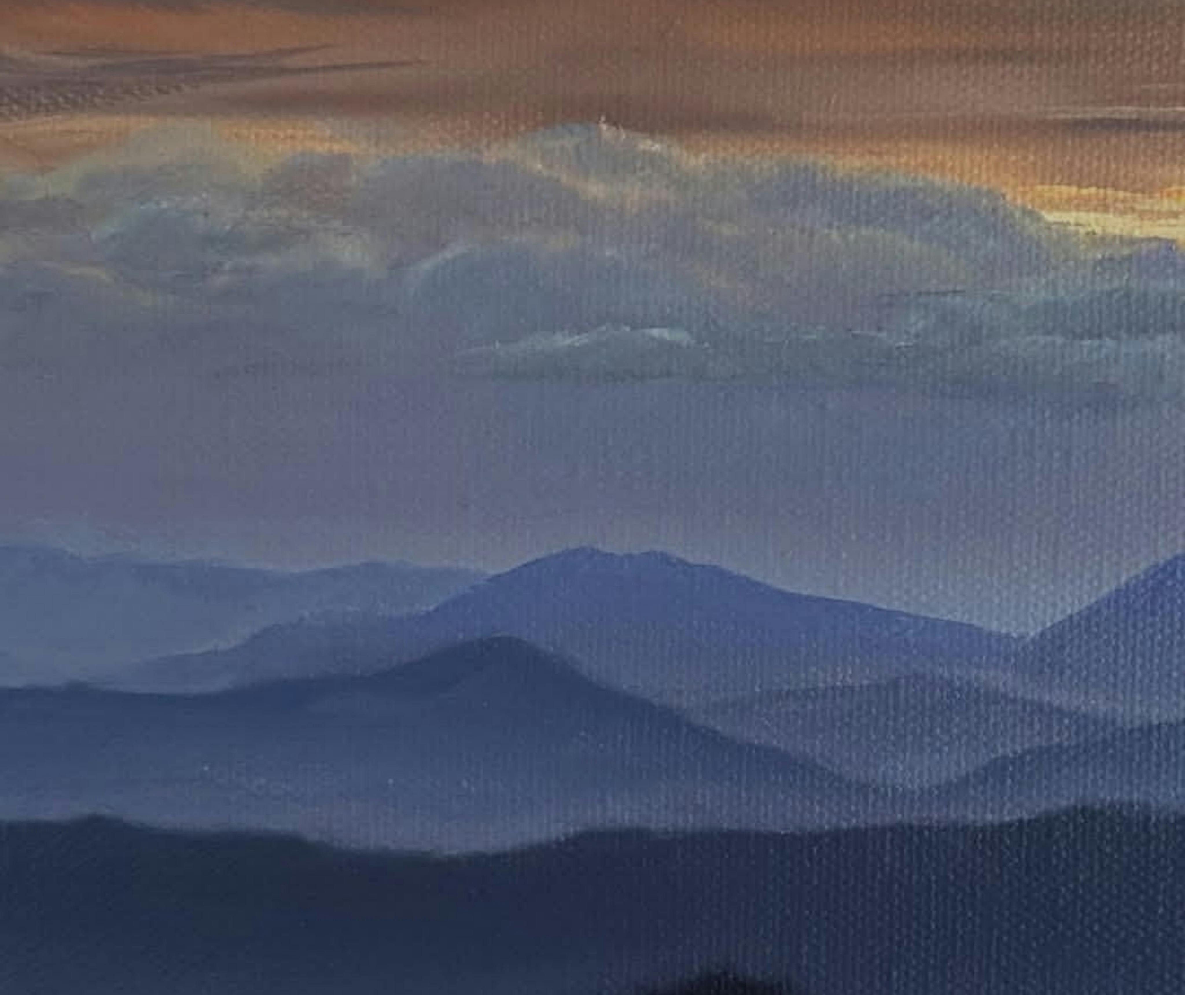 Detail of mountain landscape by Penny Deacon.