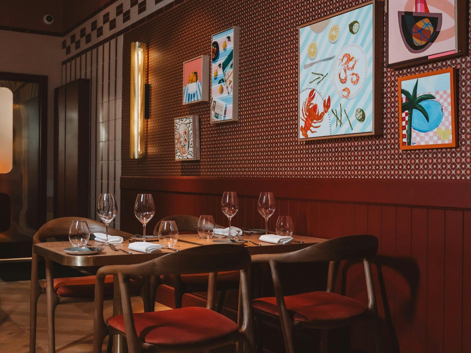 The interior of The Wolf with. stunning earthy-tones