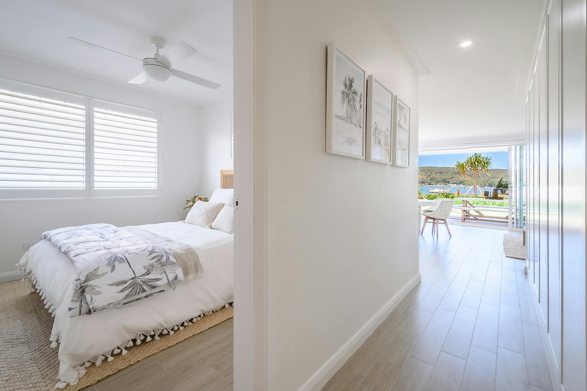 Bedroom plus hallway