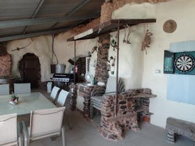 Enclosed outdoor BBQ area