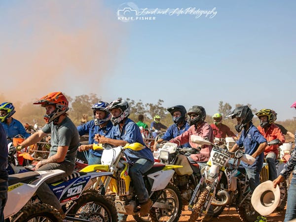 Motorbikes waiting - Hungerford Sports