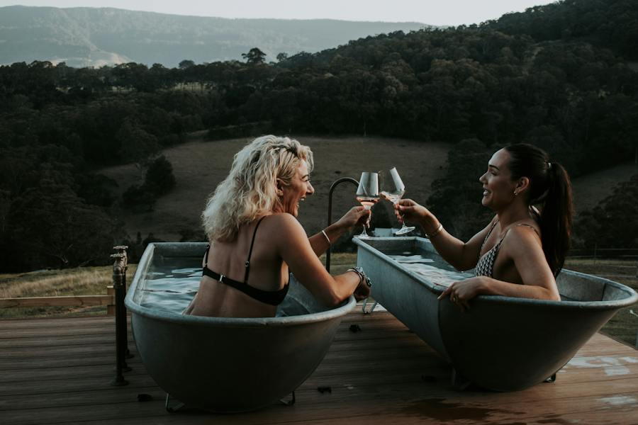 outdoor twin bath tubs