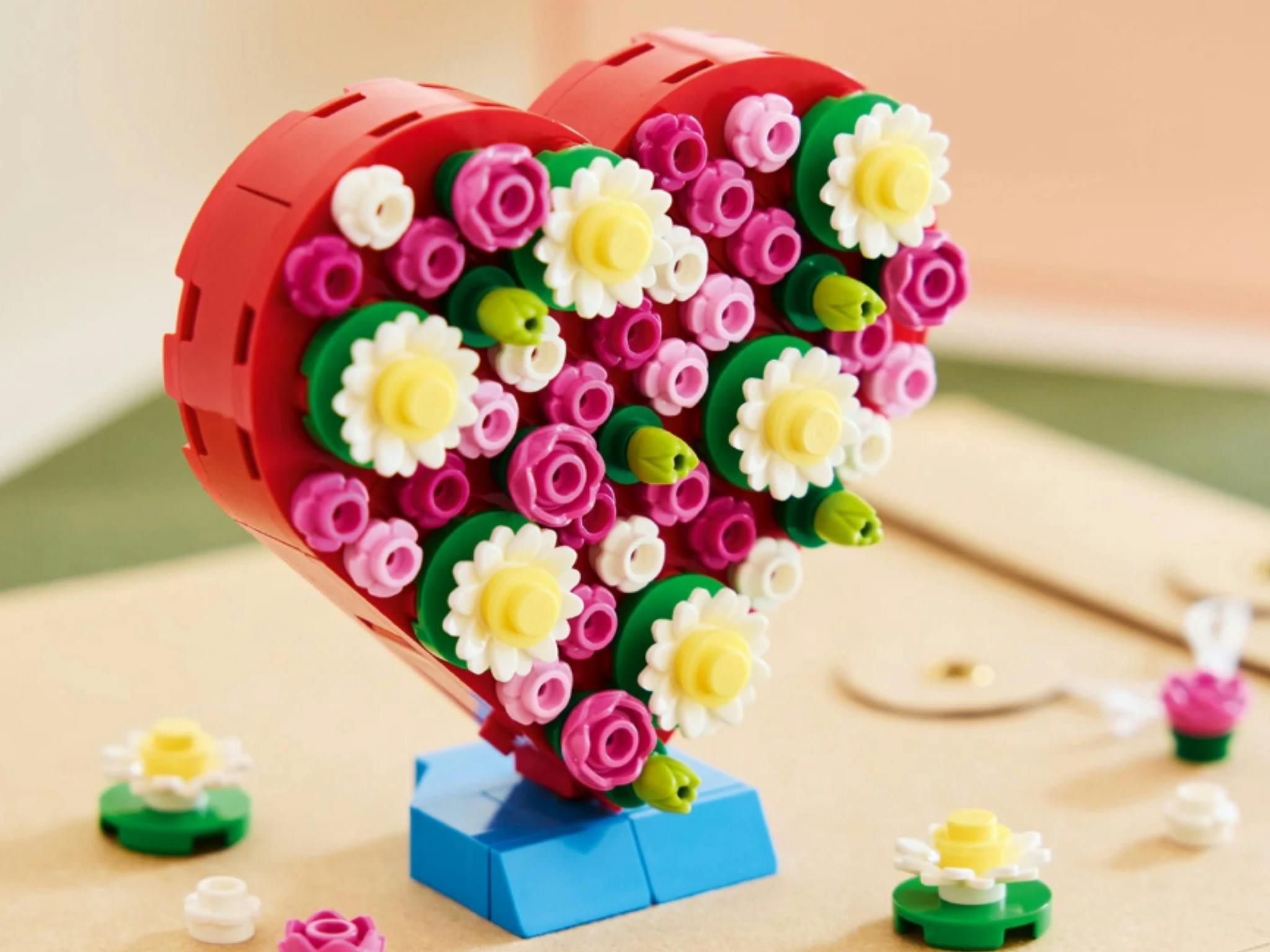Lego built into a shape of a heart