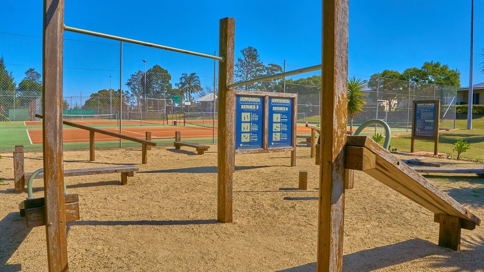 Outdoor gym at Raworth Tennis Centre