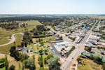 Drone image of Lockhart Caravan Park