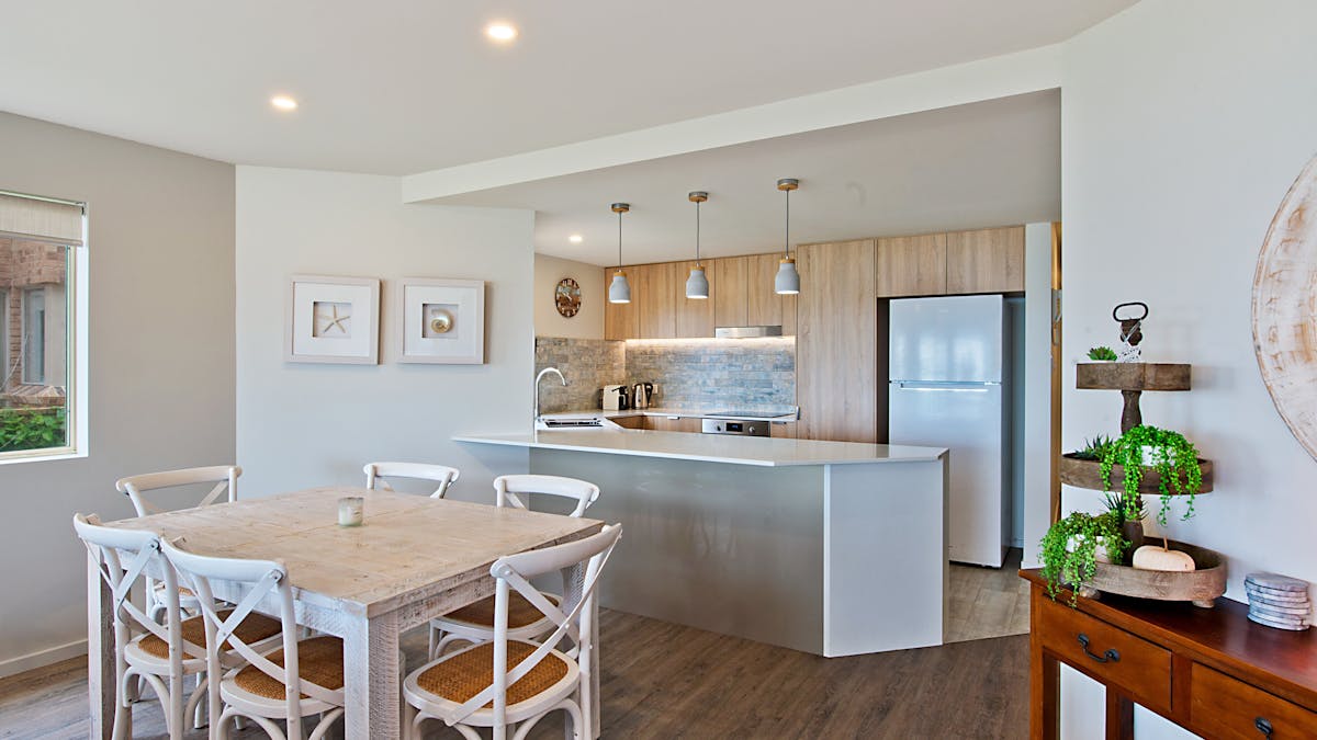 dining and kitchen