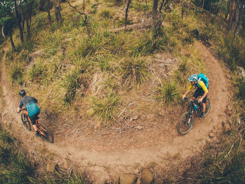 Mountain bike riding