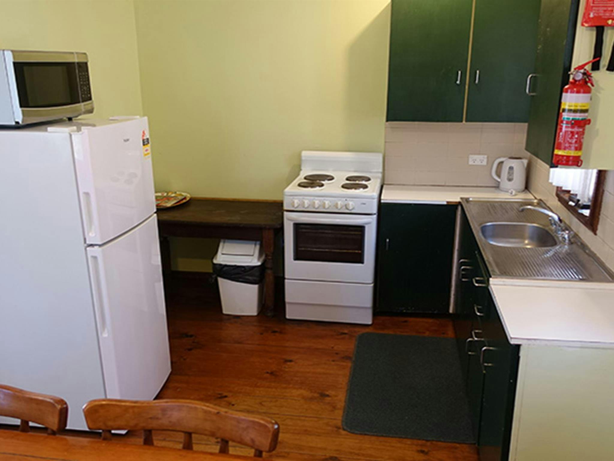 Kitchen at Arch Cottage, Abercrombie Karst Conservation Reserve. Photo: Stephen Babka/DPIE