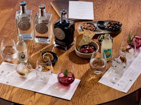 Taste 3 organic gins created by the St Agnes Distillery, accompanied by nibbles