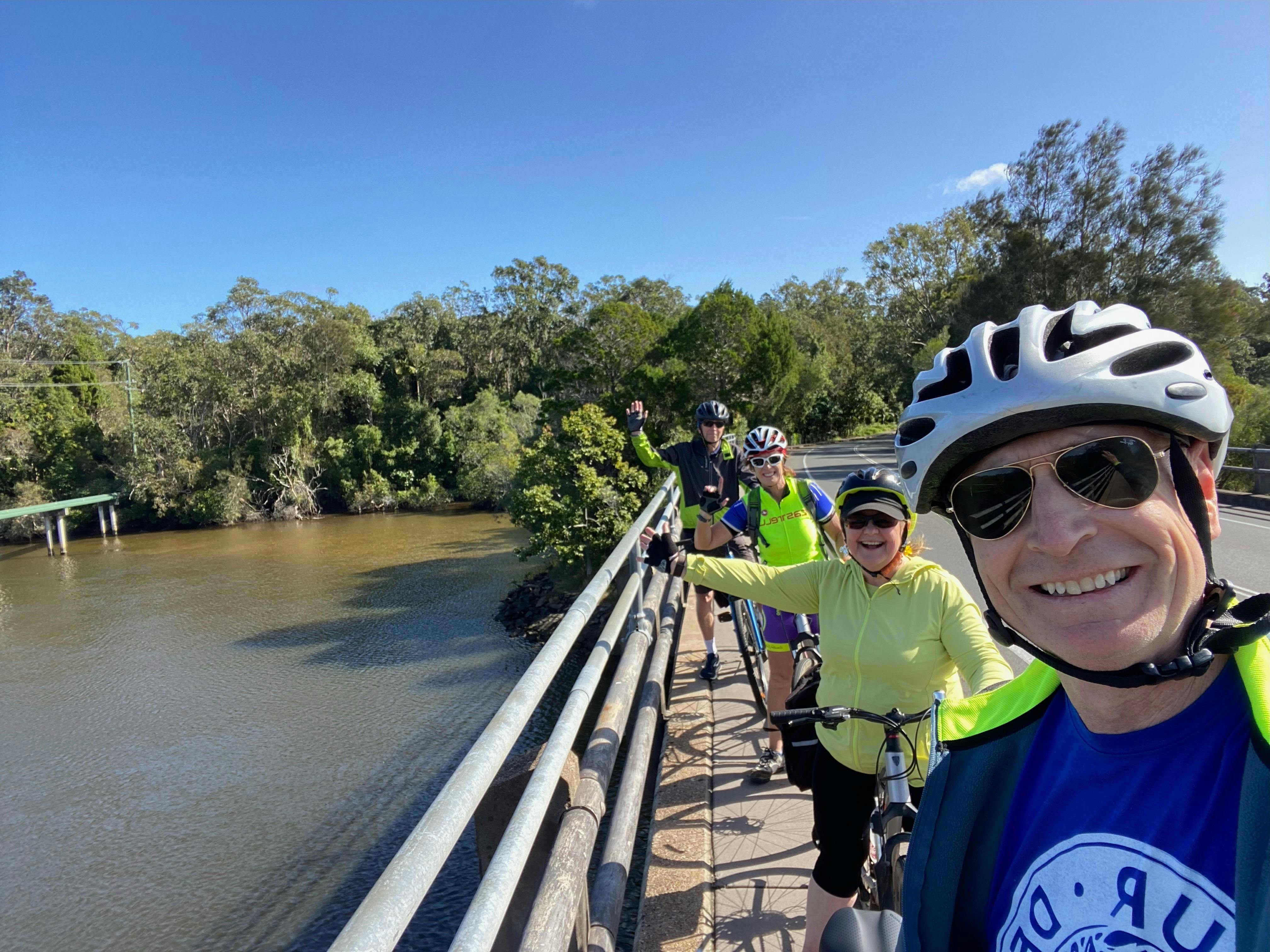 Riding into Noosa is fun