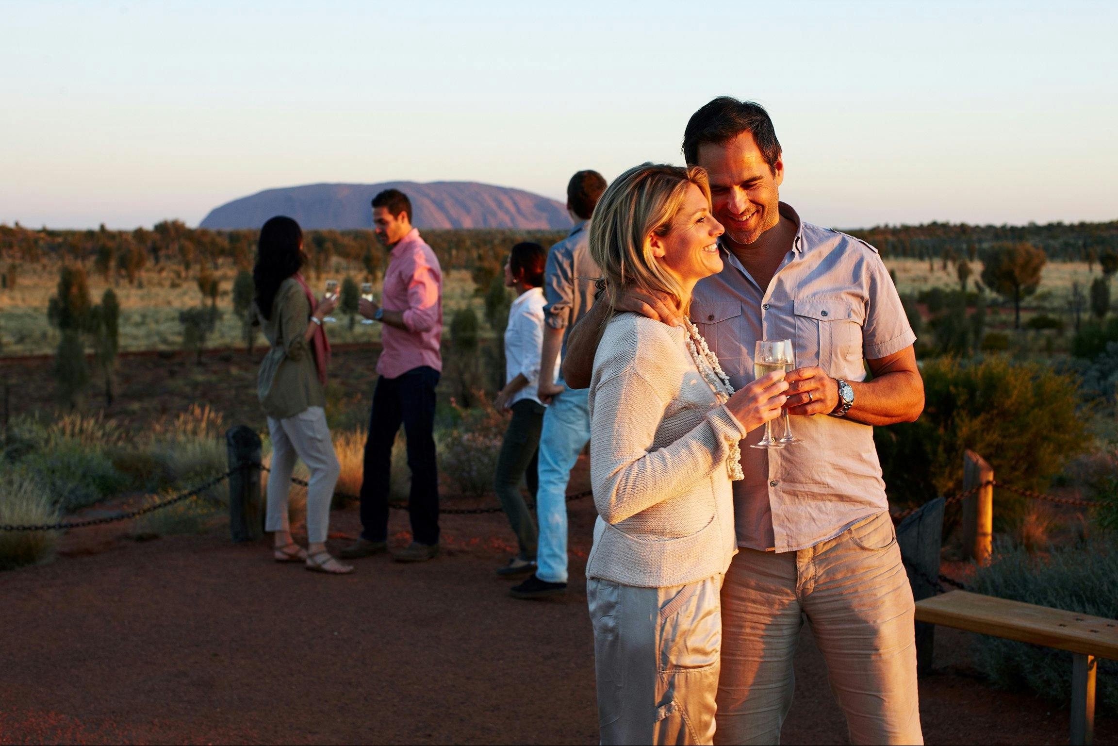 Champagne and Uluru sunset viewing at the Sounds of Silence