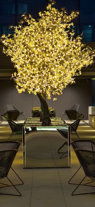 Avenue Hotel - Courtyard at night