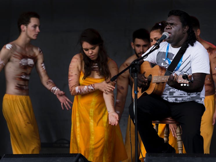 Gawurra perform with Naisda