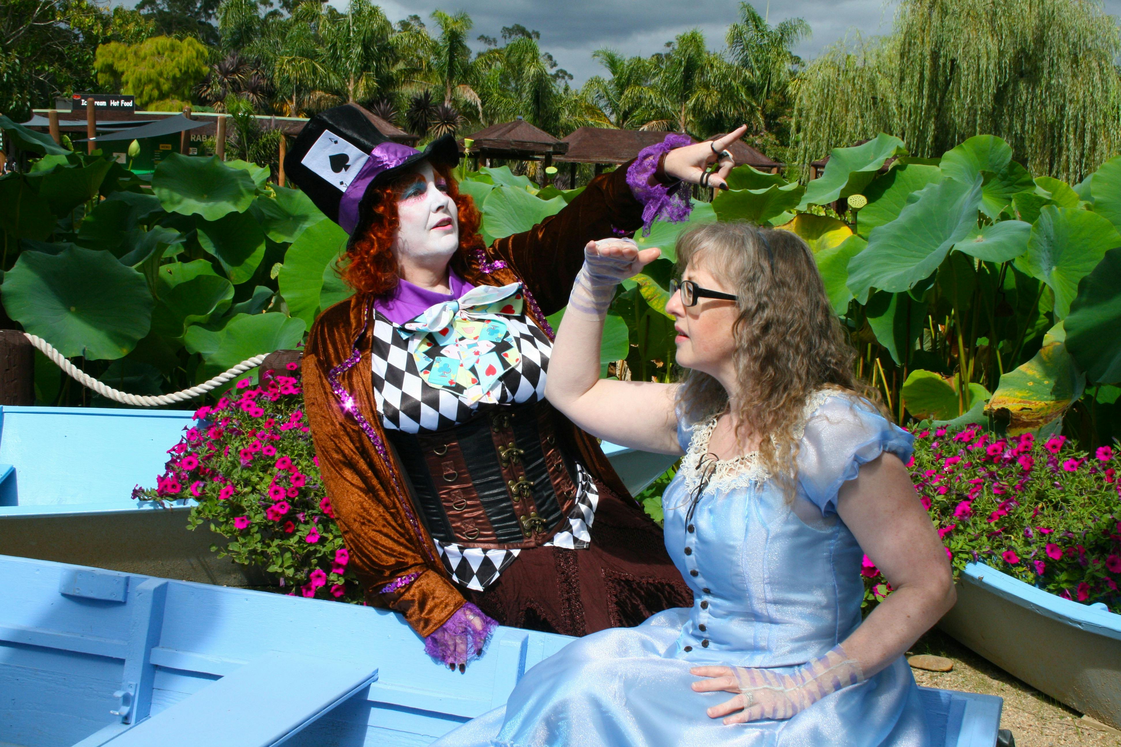 Mad Hatter and Alice In Wonderland