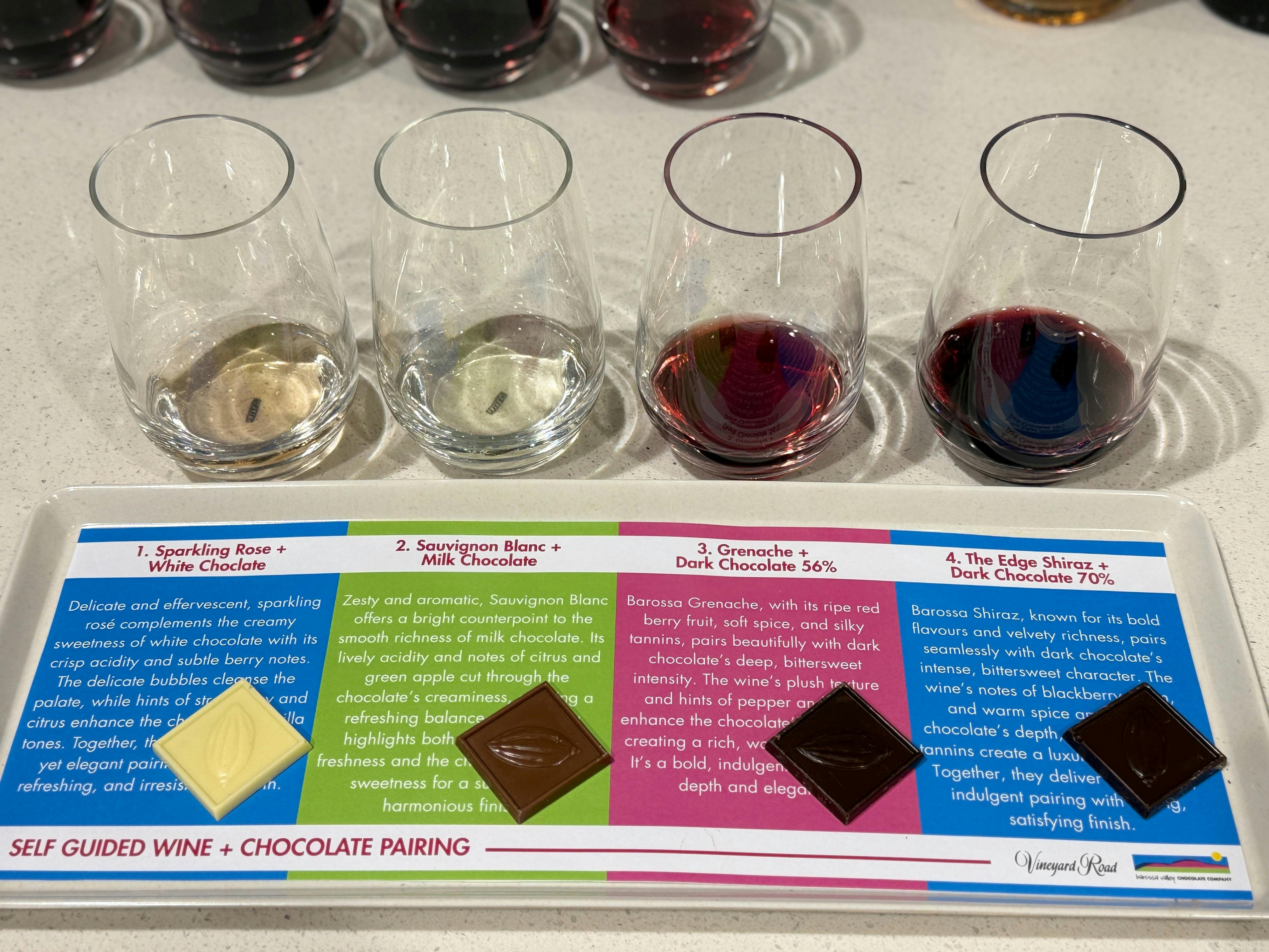 Barossa Valley Chocolate Company Wine and Chocolate Experience