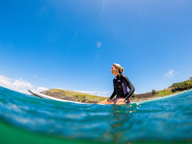 Waiting for the perfect wave at Crescent Head National Surfing Reserve