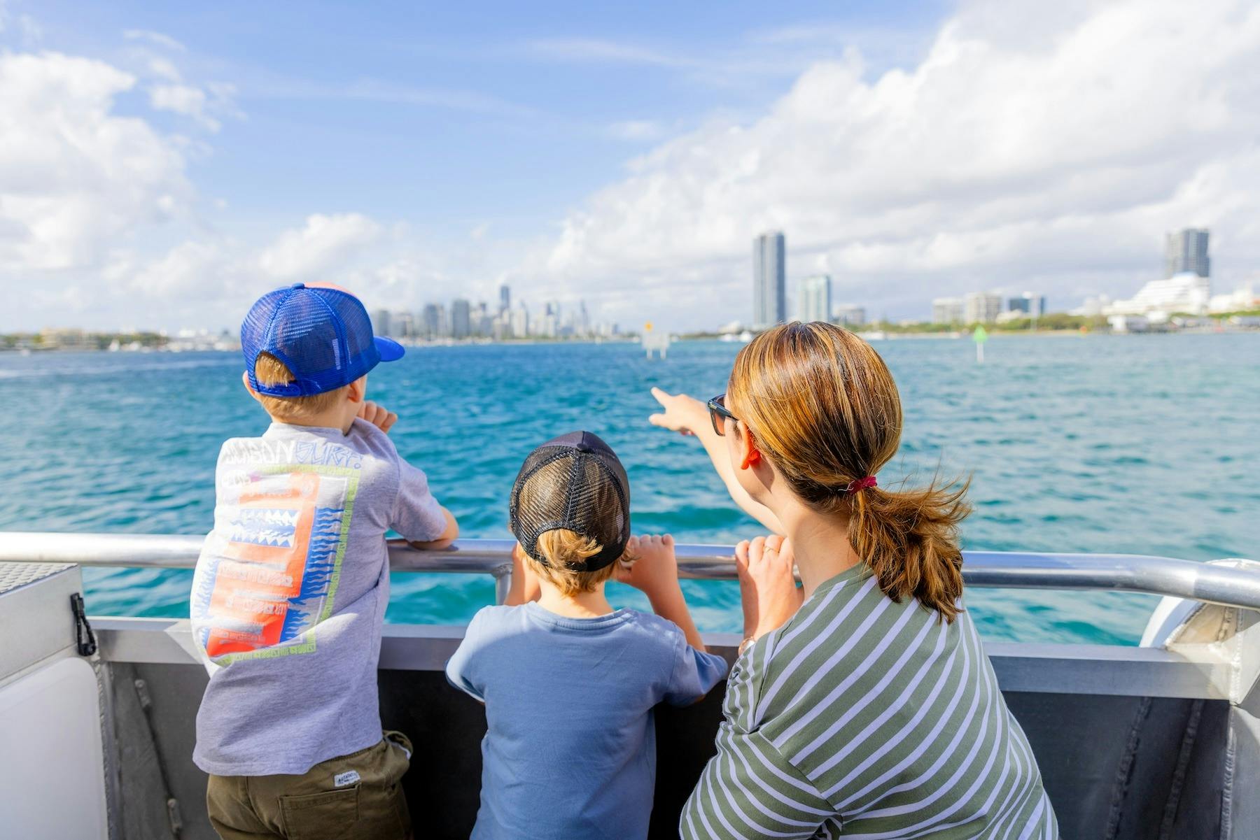 Family on Hopo Ferry cruising on the water