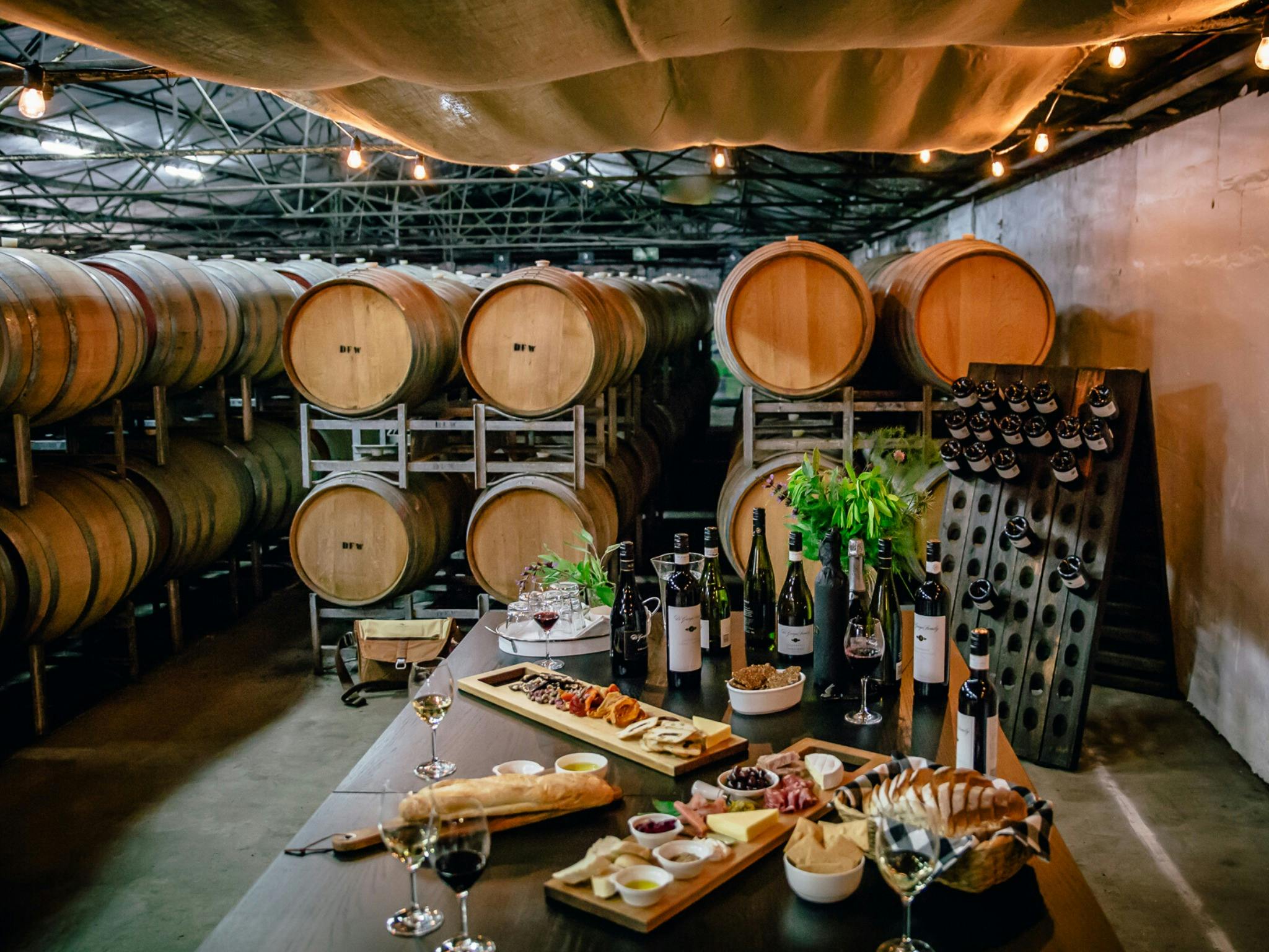 Tasting in the old barrel hall
