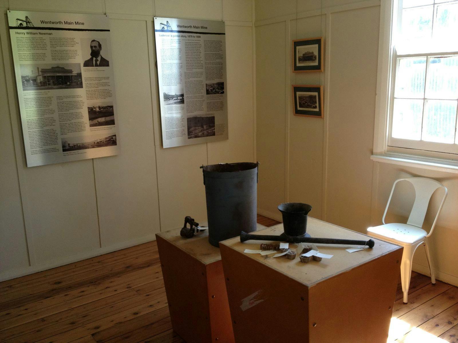 Wall displays inside Wentworth Mine Office