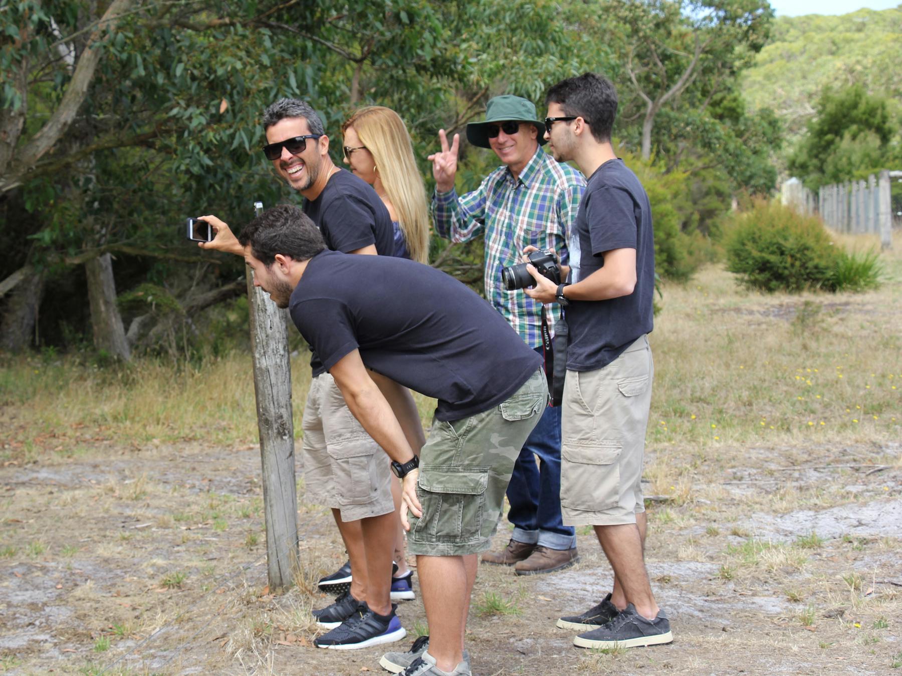 One of the small groups on tour