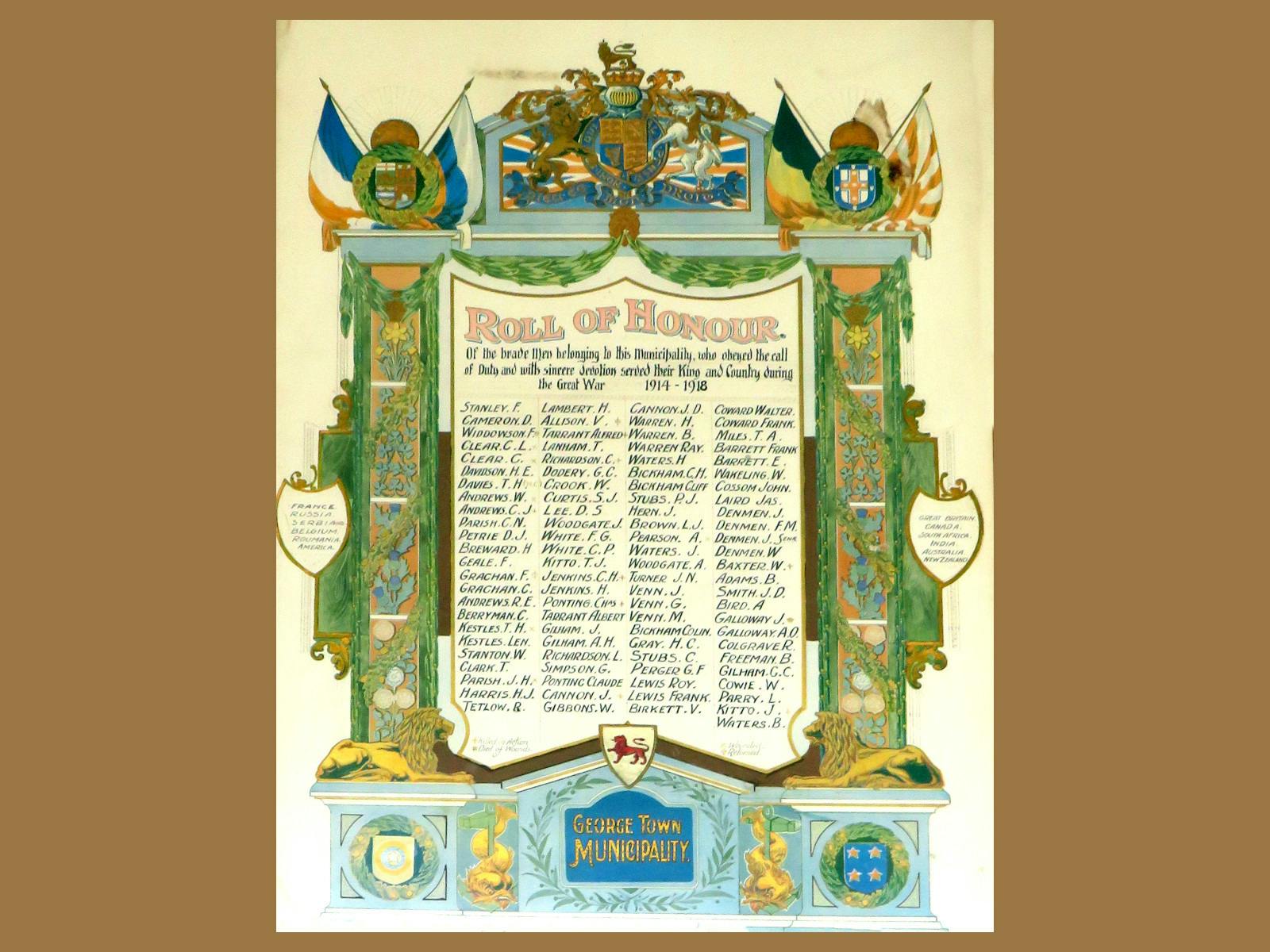 The Great War - Roll of Honour