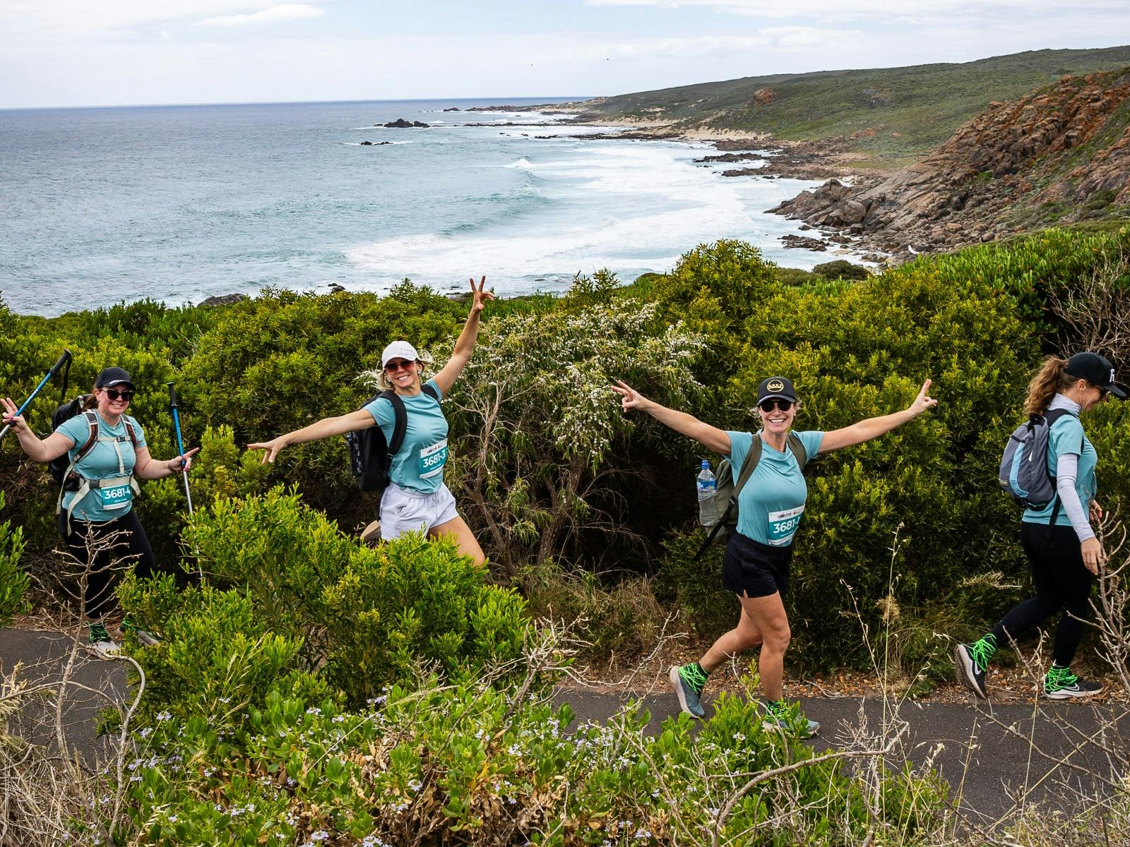 team of 4 along the Cape to Cape