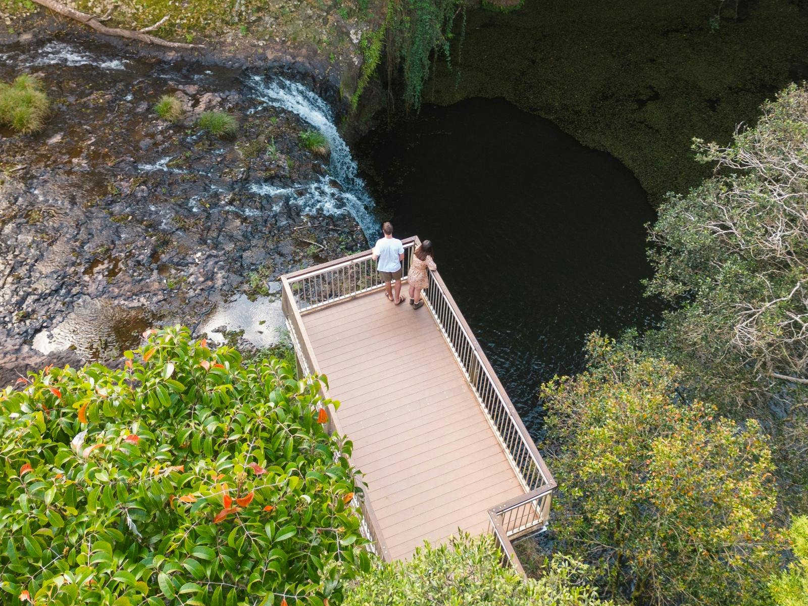 an aerial photo from above the lookout at Killen Falls
