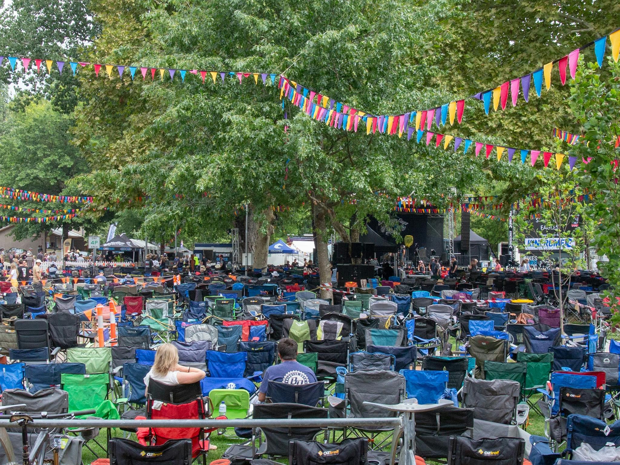 Chairs all set up at main stage 2019