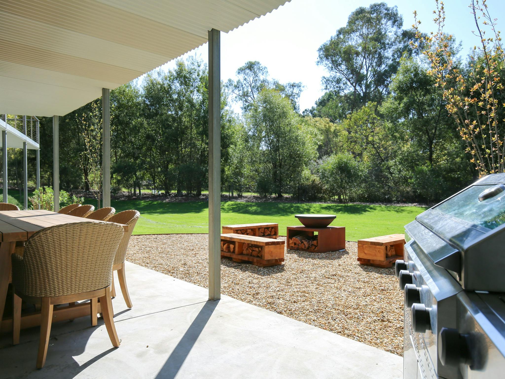 Northern Exposure Bright outdoor area and barbeque