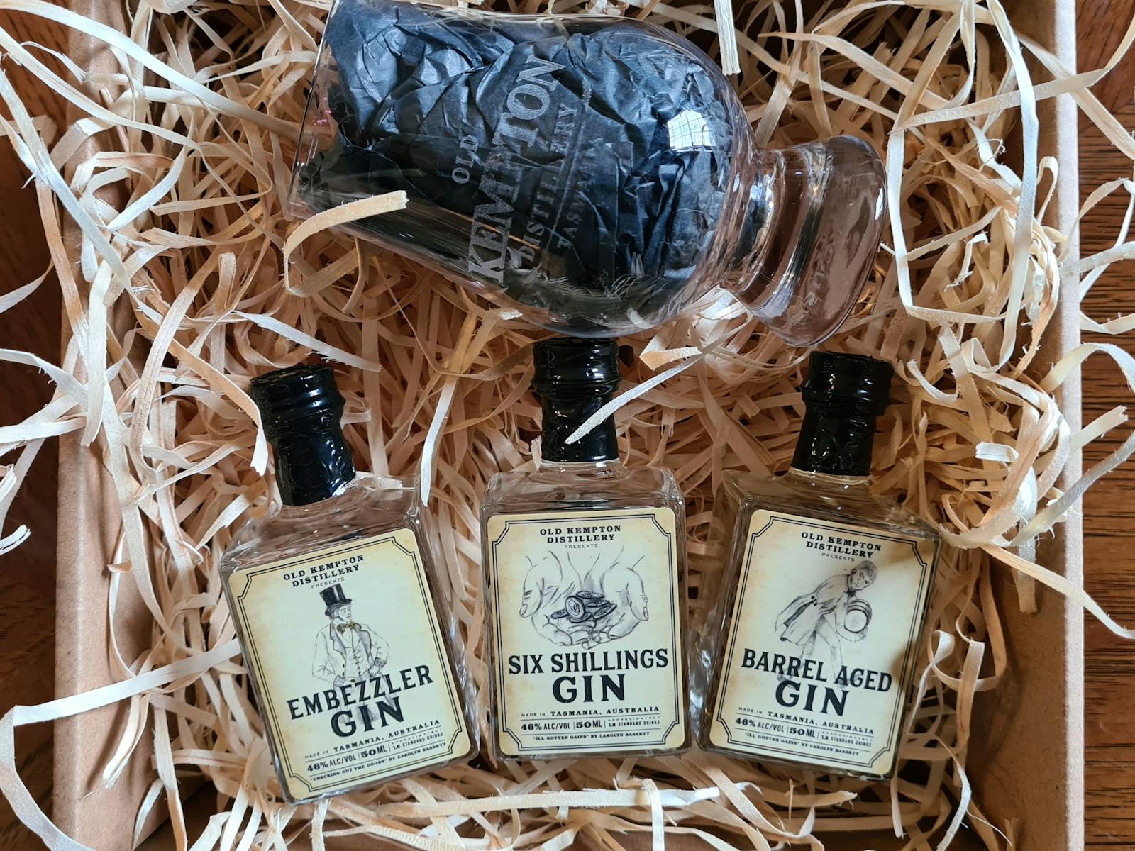 Our gin range in miniature!