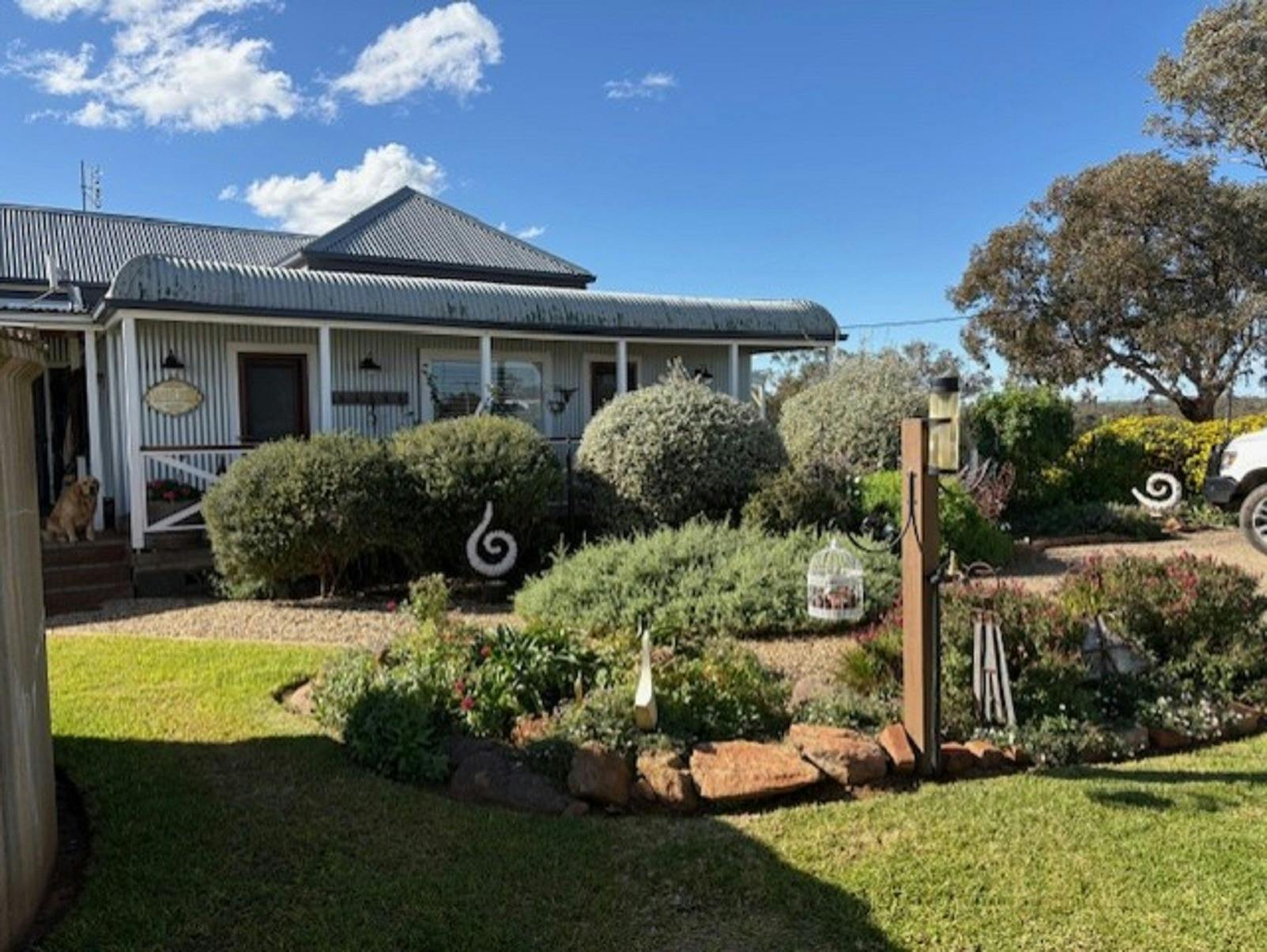 Garden and house at Drovers Run
