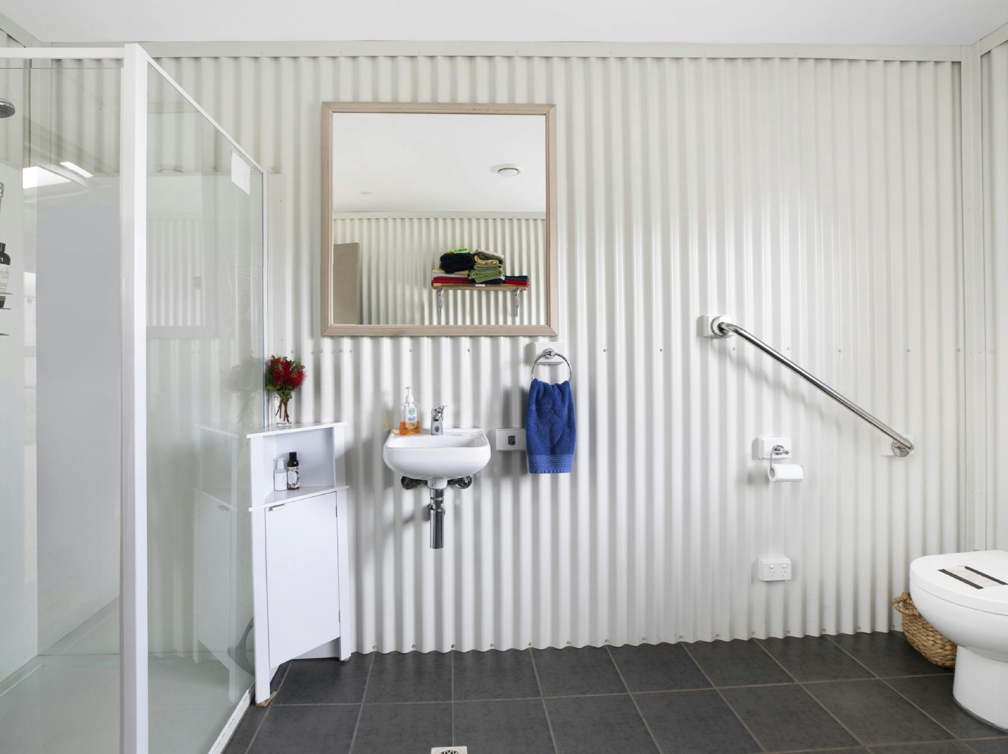Bathroom at The Stables (shower, sink, toilet)
