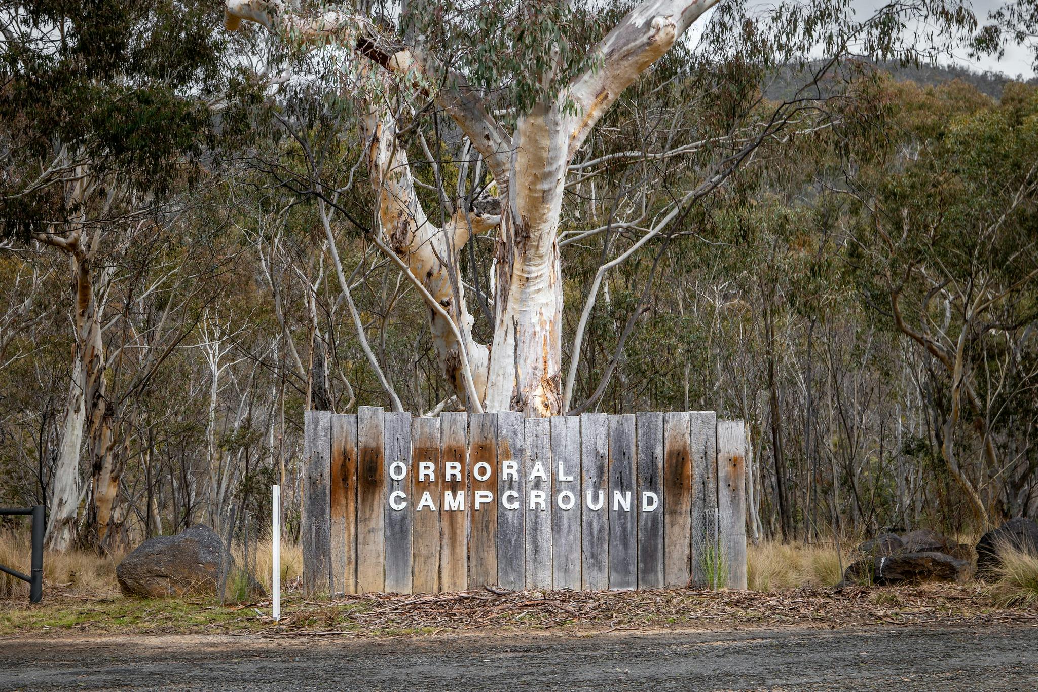 Orroral Campground signage
